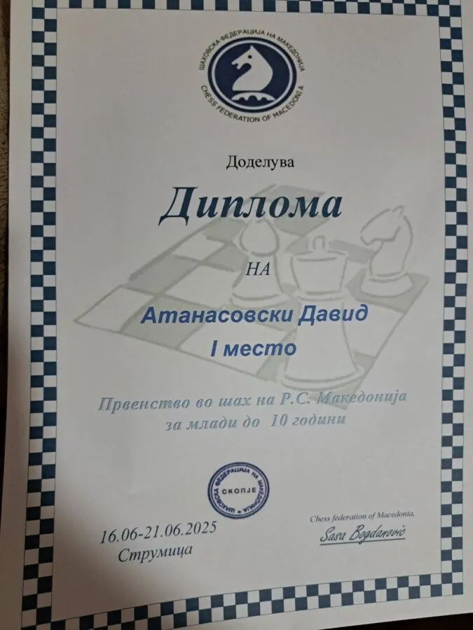 Државно првенство за млади во класичен шах 2025